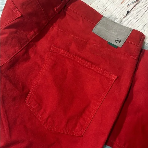 NWOT AG Adriano Goldschmied Graduate Chino Rocker Red Trousers